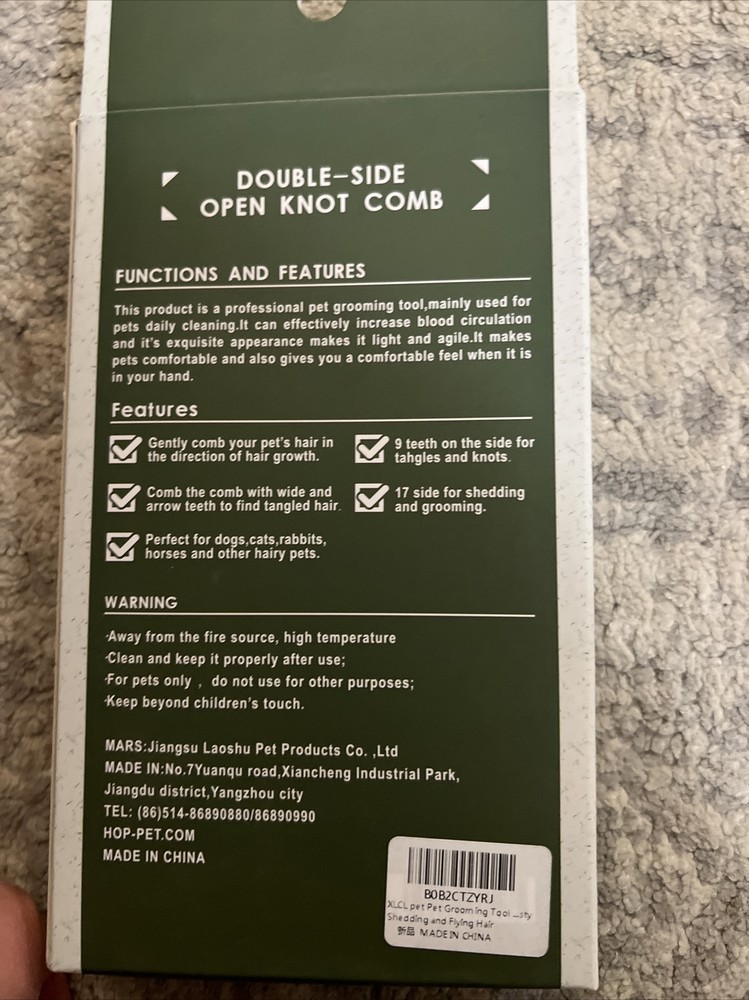 New Double Sided Open Knot Comb Pet Grooming Tool