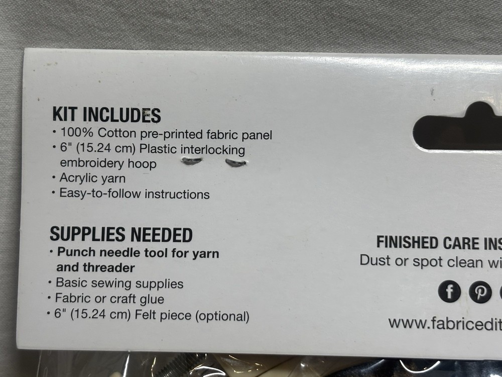 NEEDLE CREATIONS PUNCH NEEDLE KIT LEMONS NIB 2021