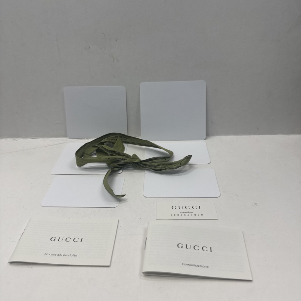 Authentic Gucci green gift box Ribbon Set Inserts