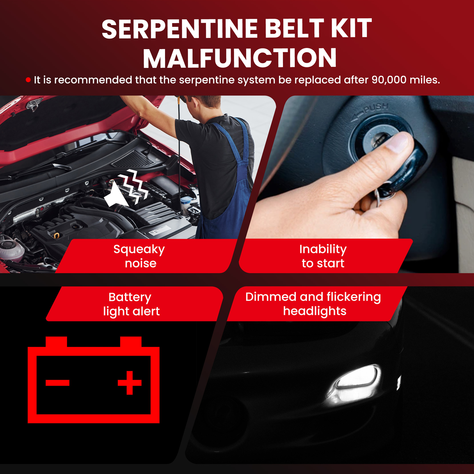 Serpentine Belt Tensioner Assembly for Toyota Celica 03-08 Corolla Matrix 1.8L