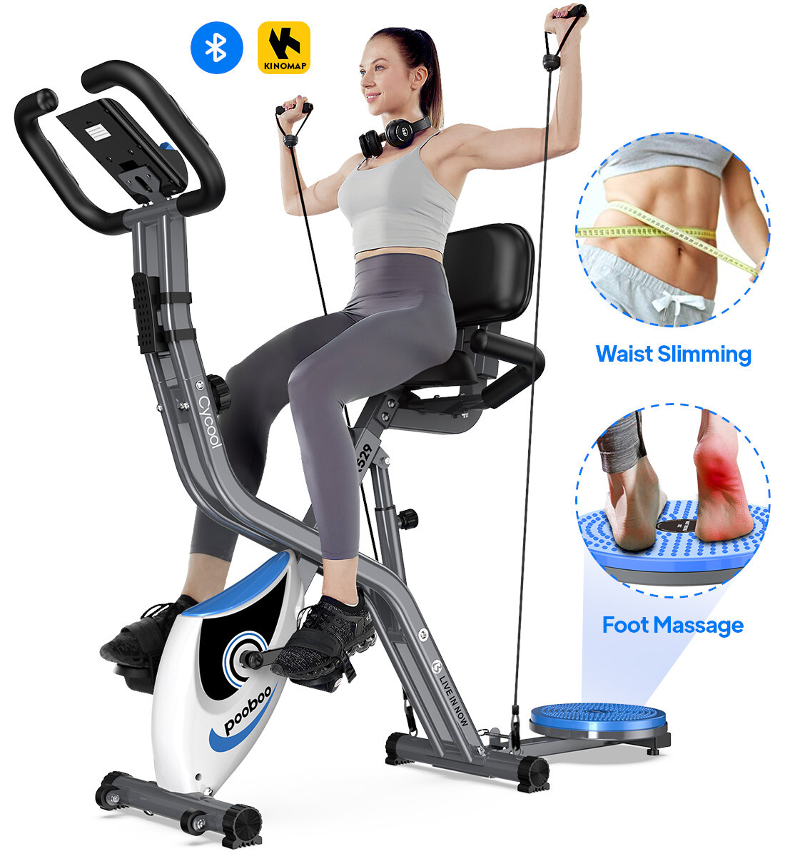 Indoor Folding Exercise Bike Stationary Bike Fitness Bike Workout Bike X-Bike
