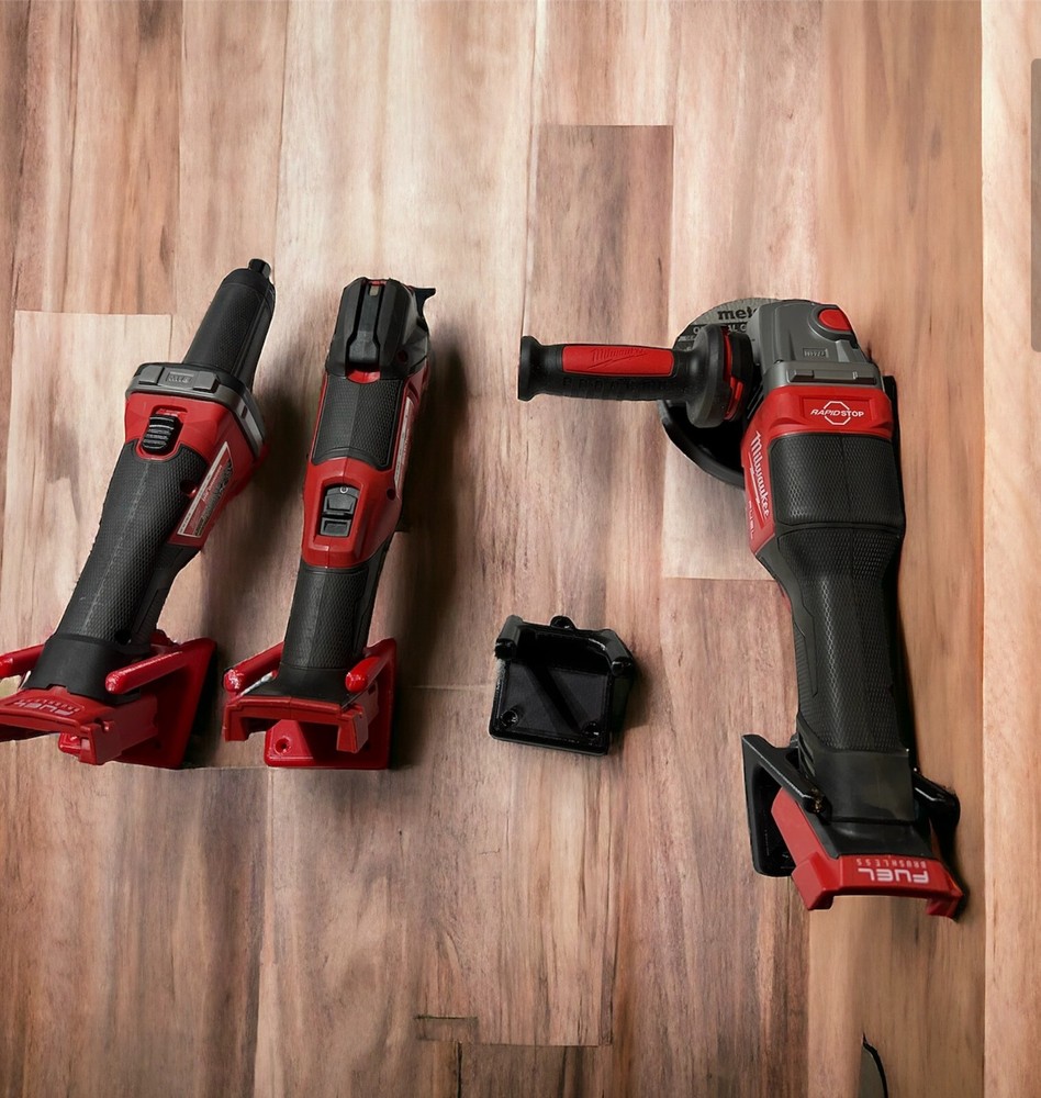 Milwaukee Grinder, End Grinder, Multitool Wall Mount 3D Printed red OR black