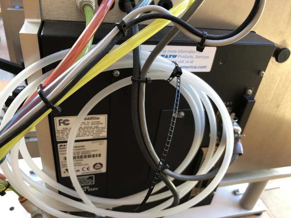 Universal Labeling System w/ Sato M-8485SE Label Printer Applicator