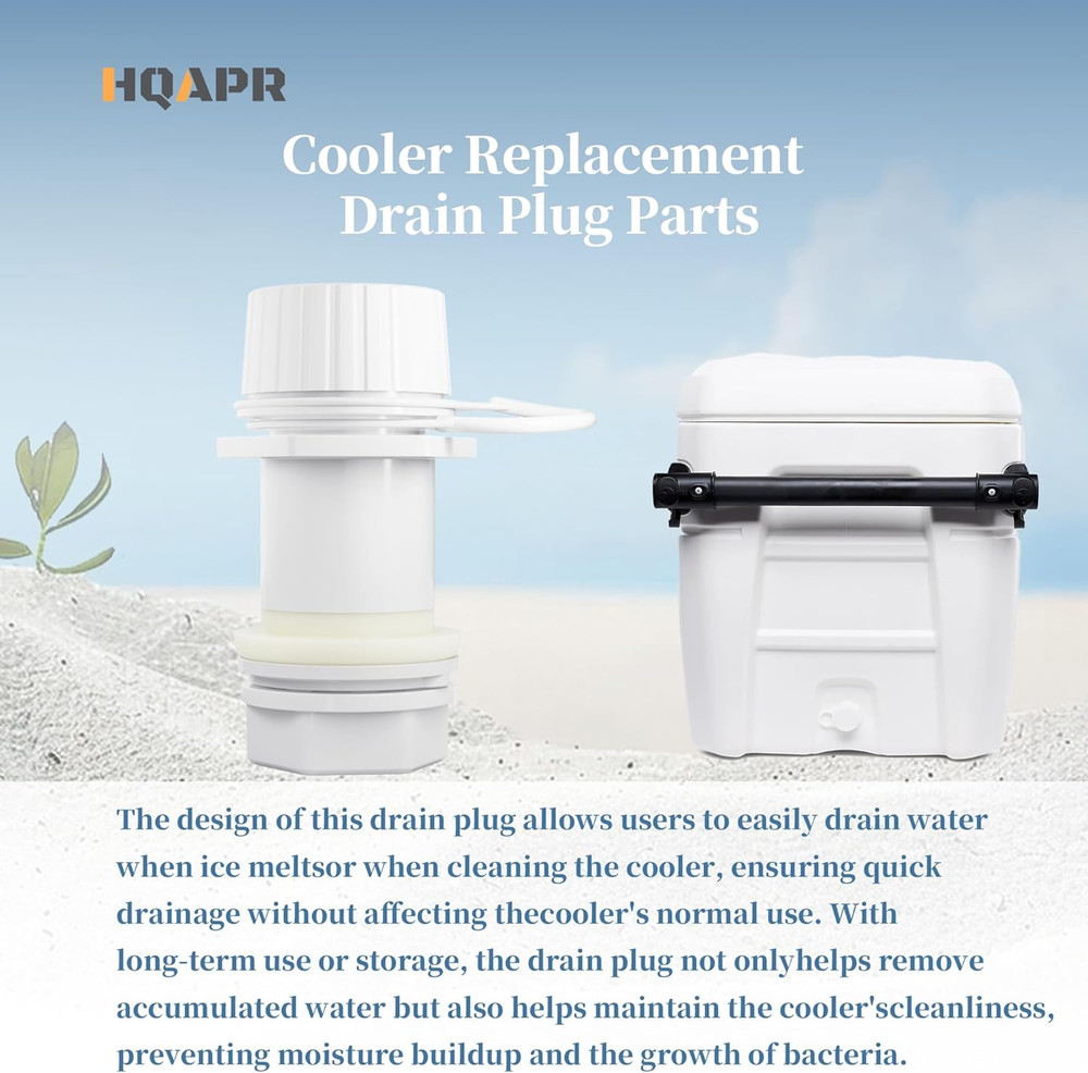 Threaded Drain Plug with Plastic Tethered Cap for Cooler,Compatible with Igloo 5