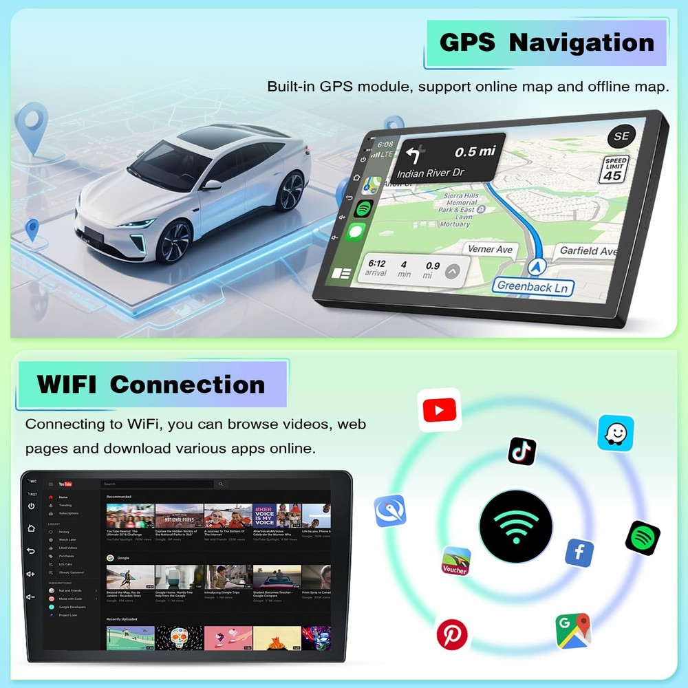 Android Stereo for Forester 2012-2014 GPS Carplay Bluetooth FM Camera 2+32G