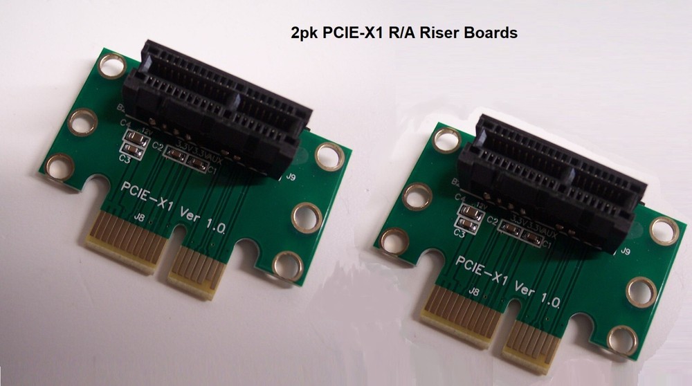 2pk PCI-E 1X Adapter Fit for Graphics Riser Card Replacement