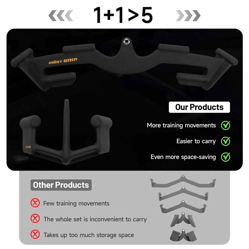 LAT Pull Down Bars Set, Triangular Stability LAT Pulldown Attachments with 8 ...