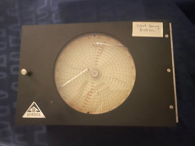 SERDEX 7 DAY CHART RECORDER REL HUMIDITY/ TEMP MOD. D4405 (Bad Clock Spring)