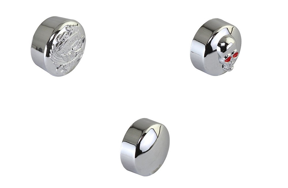 Bicycle Handlebar Grip End Cap Chrome EAGLE SKULL PLAIN Cruiser Lowrider Bikes