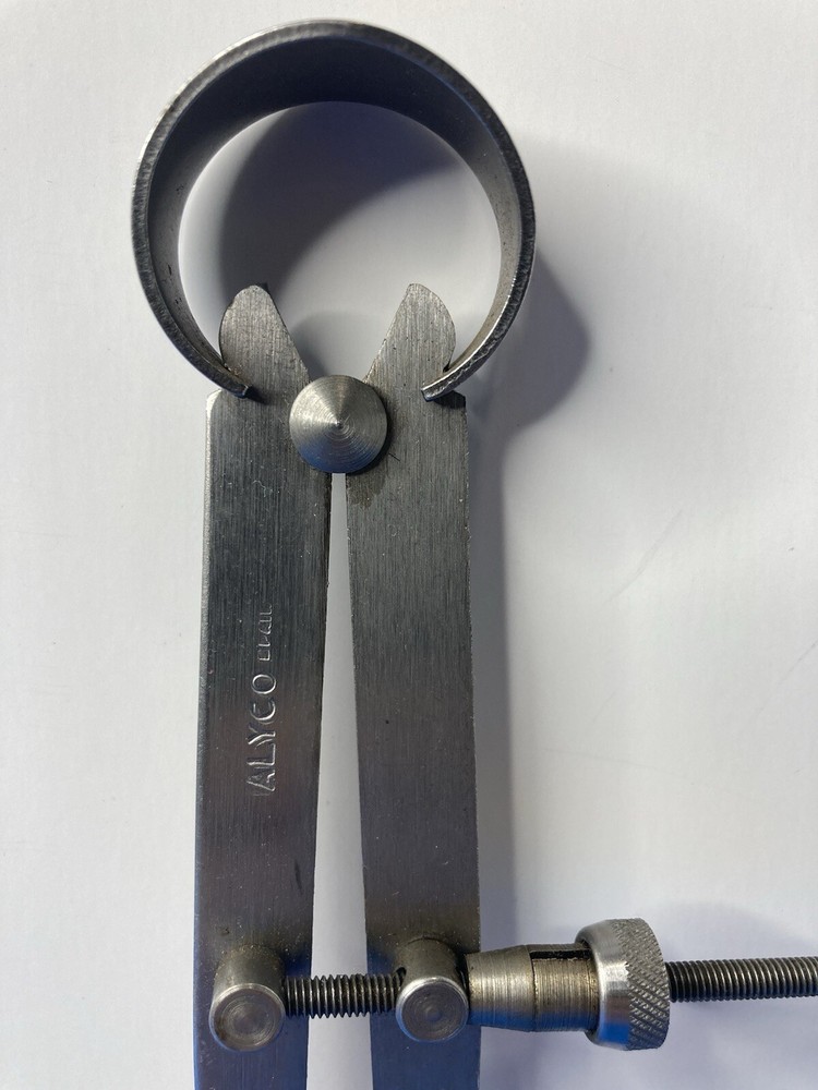 ALYCO 9 1/4" Long Yankee Spring Inside Caliper Flat Leg - Solid Nut - SPAIN VTG