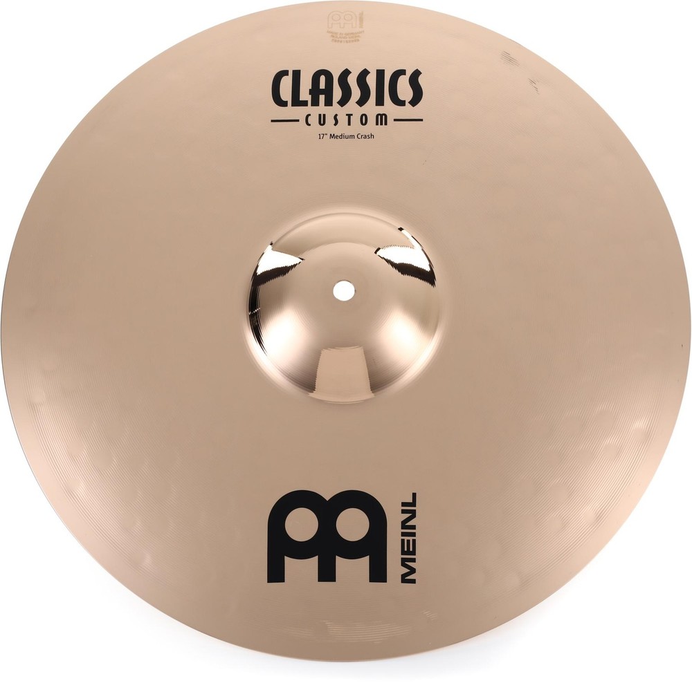 Meinl Cymbals 17 inch Classics Custom Medium Crash Cymbal (2-pack) Bundle