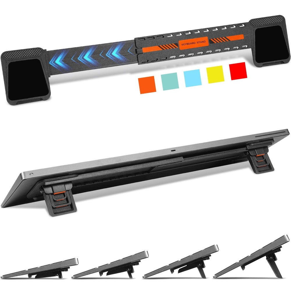 Adjustable Ergonomic Keyboard Stand Riser, Non-Slip Desktop Holder, Extendable A
