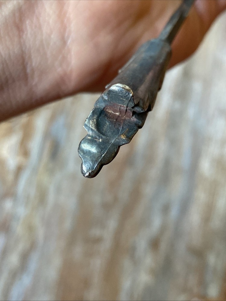 Antique Primrose Plate EP Silver Twisted Handle Vtg Candle Snuffer E.P. Copper