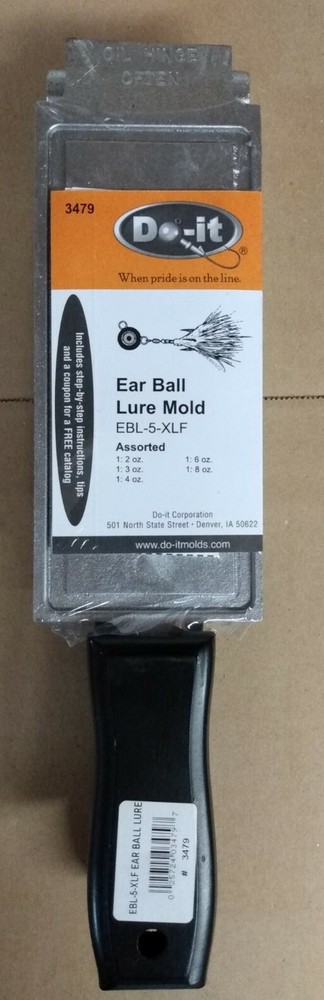Do-It Ear Ball Lure Sinker Mold Assorted Sizes 2-3-4-6-8 Oz D3479