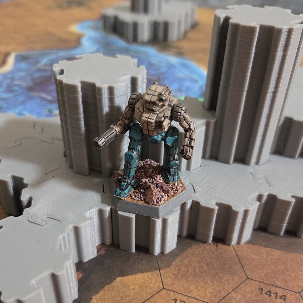Battletech Lake Area - 3D Interlocking Terrain