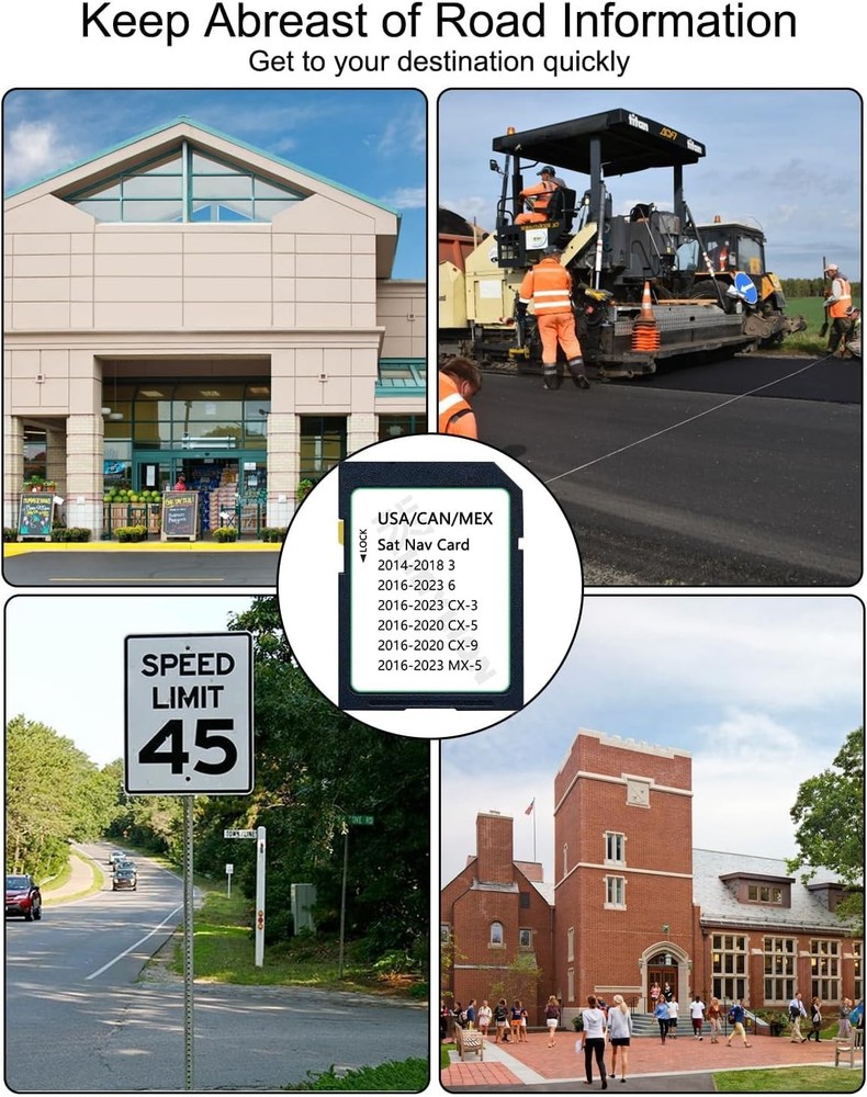 Upgraded Navigation SD Card - , Offline GPS Map & HUD Support, Compatible wit...