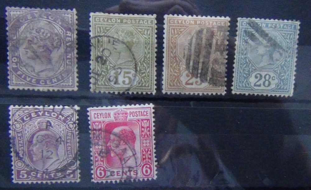 Ceylon 1886 values to 28c Used