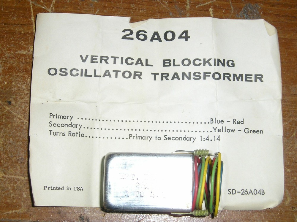 NEW HALLDORSON HS 26A04 VERTIAL BLOCKING OSCILLATOR TRANSFORMER
