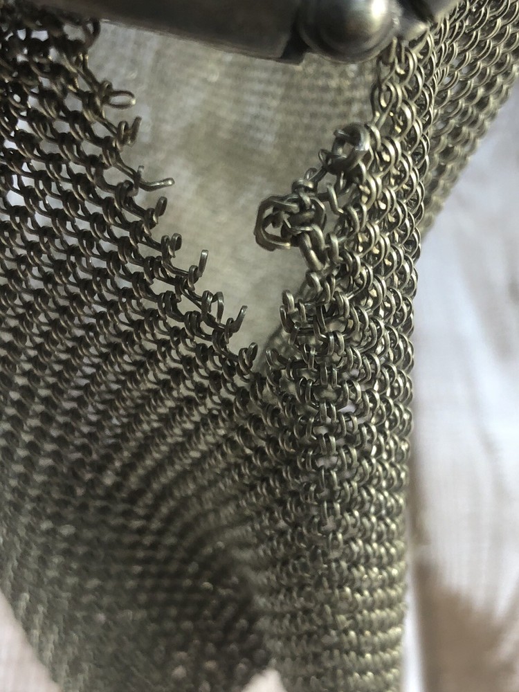 German Silver Mesh Purse Vintage Flapper