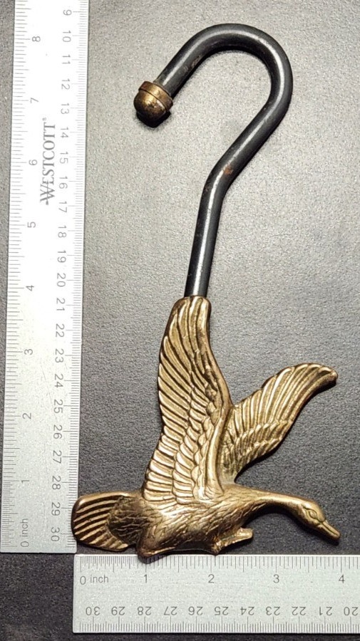 Flying Solid Brass Goose Open/Close Fireplace Damper Pull