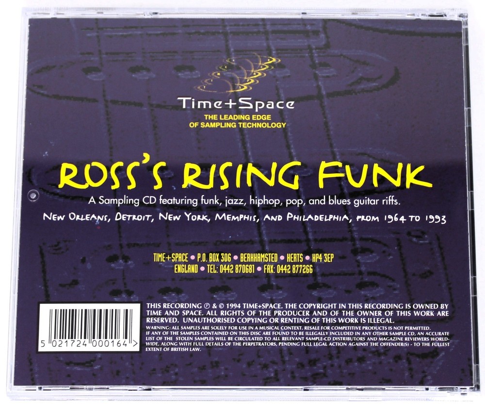 Zero-G Ross's Rising Funk Sample/Sound Library/Sampling CD Time+Space 1994
