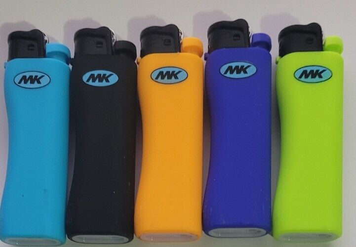 MK Grip Pro Refillable Butane Cigarette Lighter MultiColor 5 Count