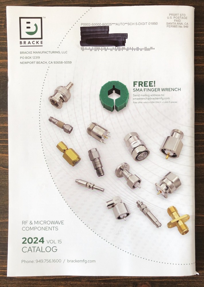 Bracke Manufacturing RF & Microwave Components 2024 Catalog