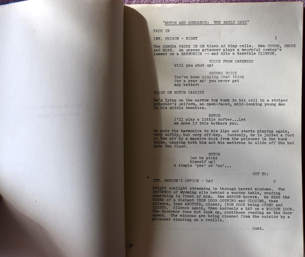 1978 " Butch and Sundance: The Early Days " Original Screenplay Script