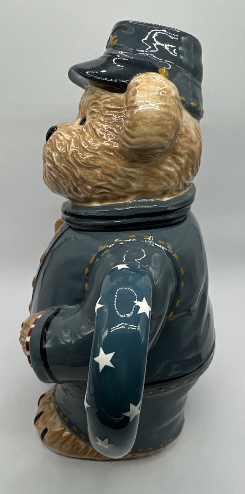 Boyds Bears Teapot Civil War Gray Confederate Soldier