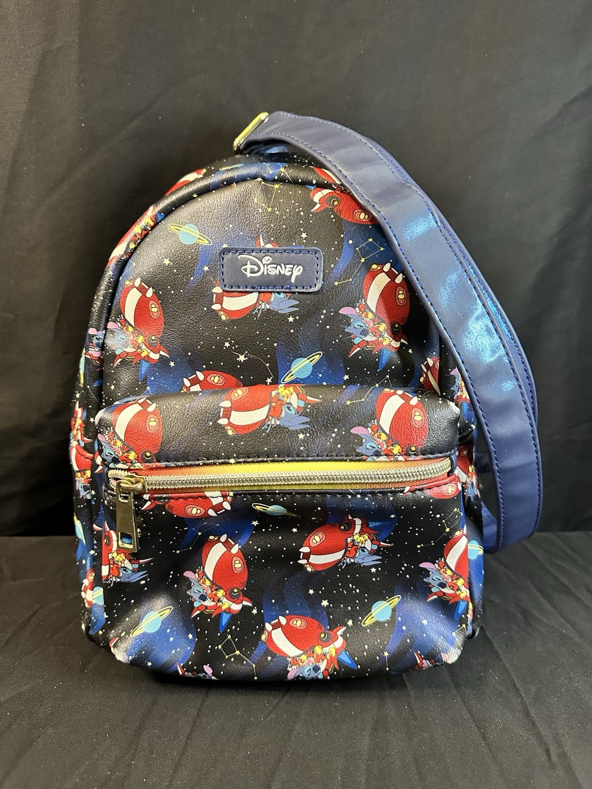Loungefly Disney Lilo & Stitch Mini Backpack Stitch in Space All Over Print Blue