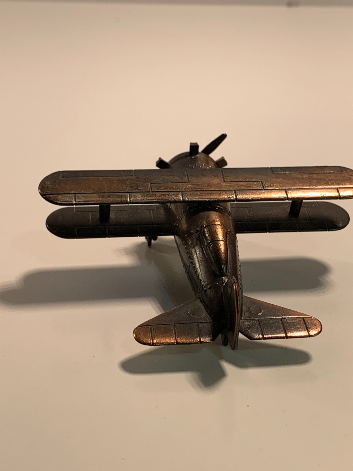 Vintage Die-Cast Pencil Sharpener Old Style Biplane PSF2