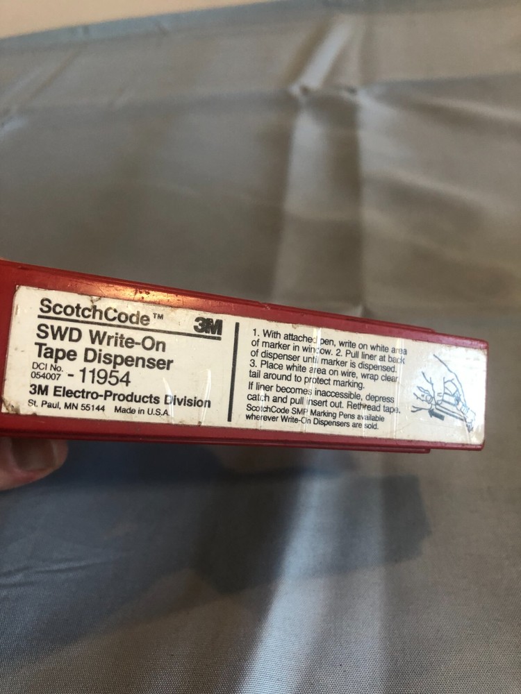 Scotchcode SWD Write On Tape Dispenser 11954 #F47