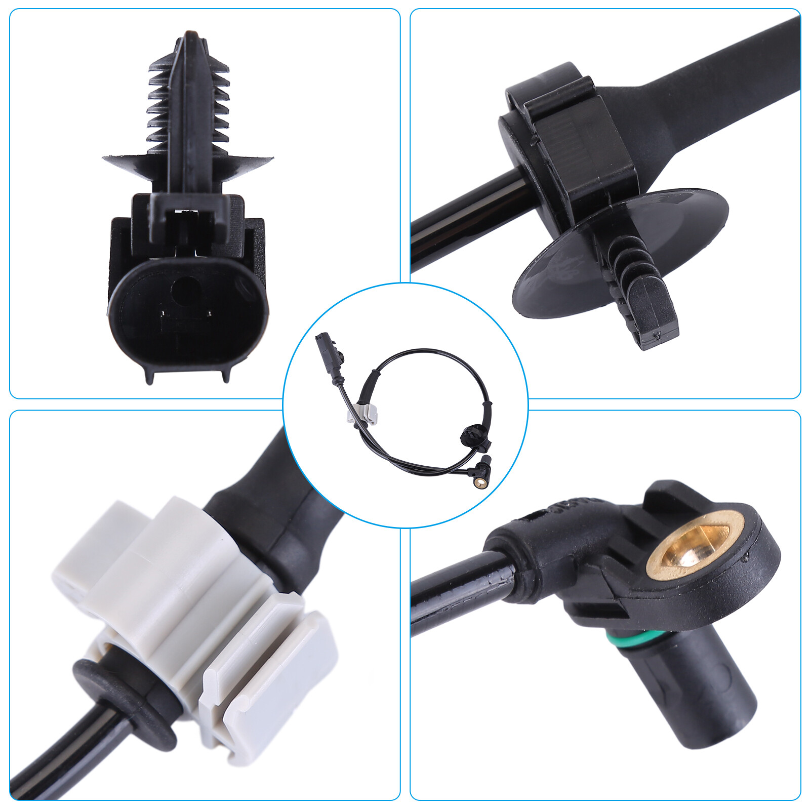 Front and Rear Left & Right ABS Wheel Speed Sensor 2 Pair for Chevy Silverado