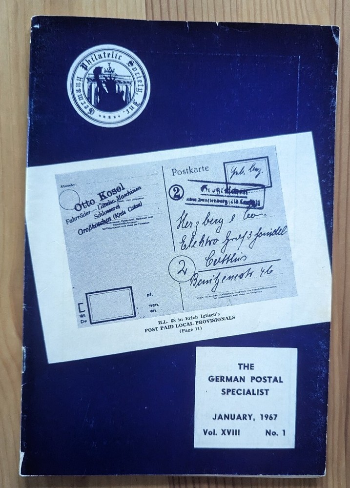 German Postal Specialist Jan 1967 Local Provisionals Cover Woldenberg POW Card
