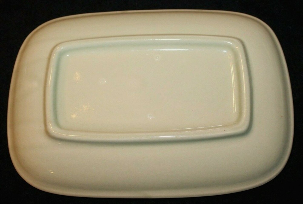 VTG! Off-White Ceramic Stoneware Rectangular Nut Vegetable Serving Tray Plate