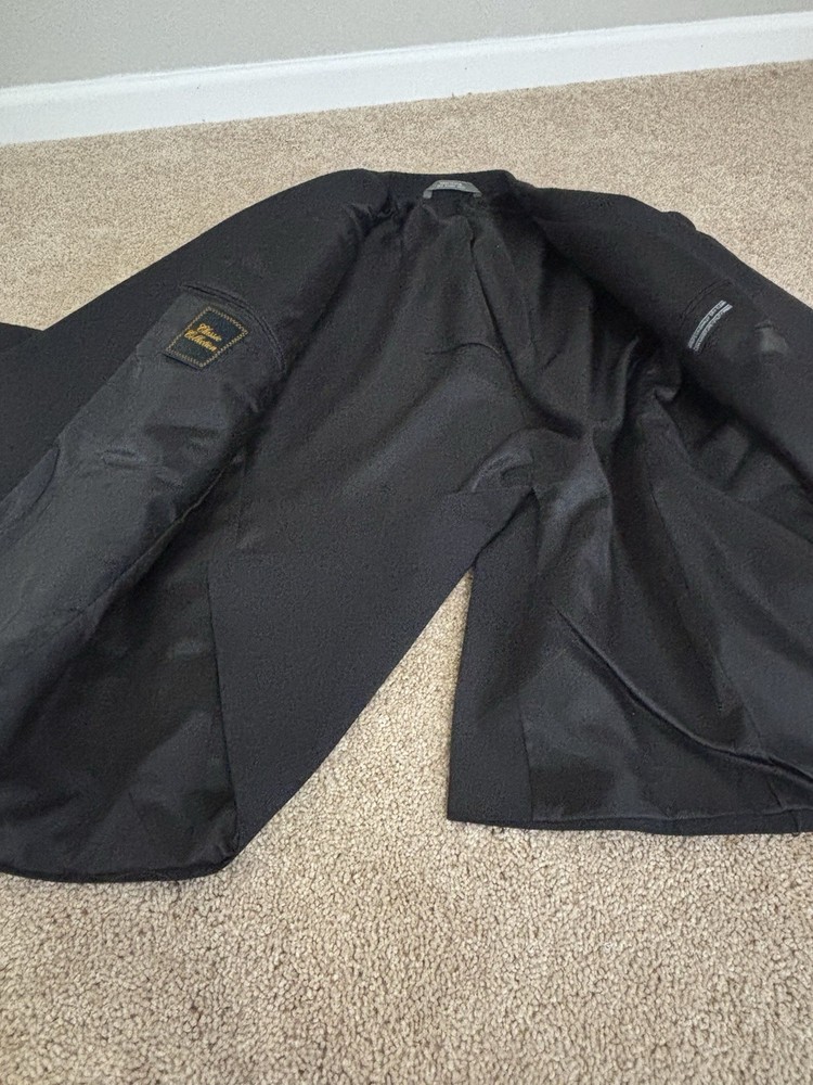 Classic Collection Blazer Mens 44 Black Solid Two-Button