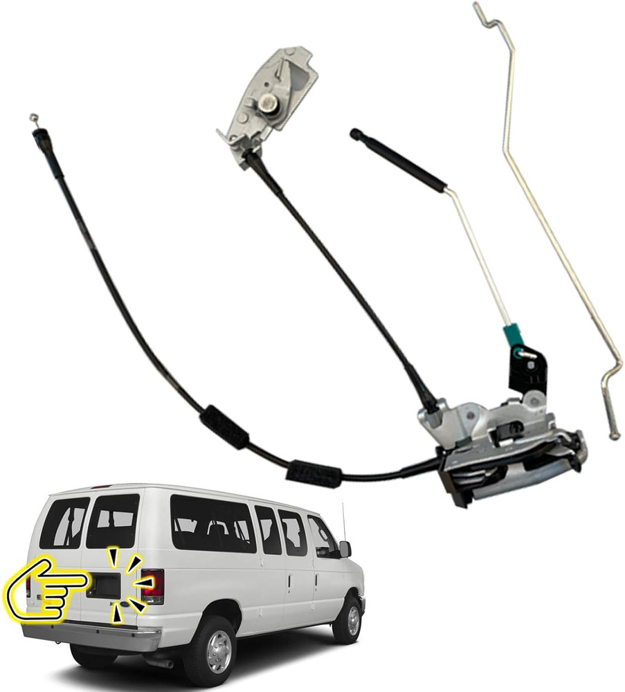 Door Latch Assembly Cable&Rod Compatible Ford E150 E250 E350 Rear Right Cargo