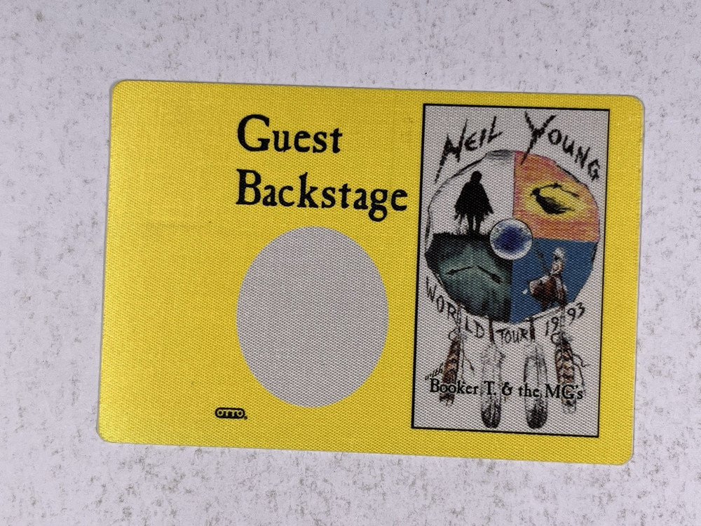 Neil Young & Crazy Horse Pass Original Unused Guest Backstage World Tour 1993