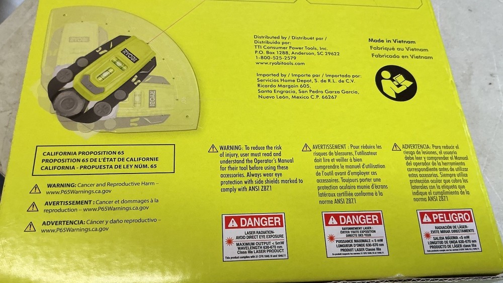 RYOBI ELL1750 Multi Surface Laser Level NEW