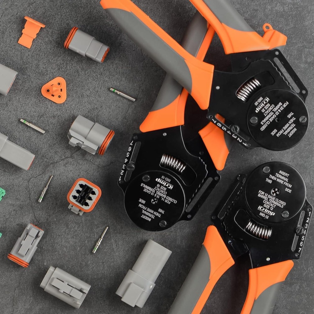 iCrimp Closed Barrel Crimper 4 Way Indent,8 Impression Type for Solid Contac...