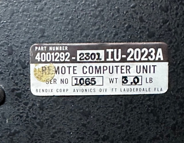 Bendix King IU-2023A Remote Computer Unit PN 4001292-2301 - Working as Removed