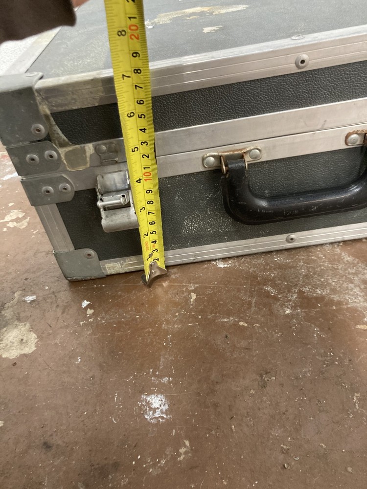 Small Black Flat Durable Flight & Road Style Trunk Case