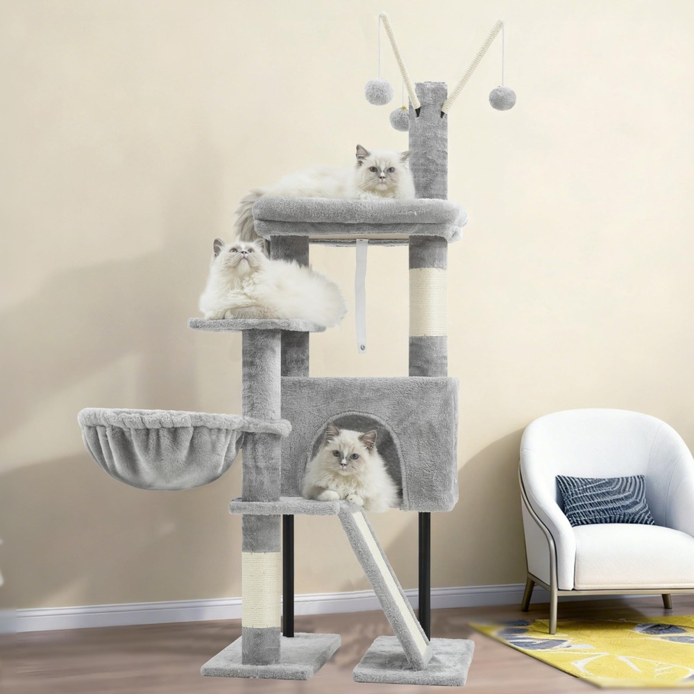 Gitelsnour Cat Tree for Indoor Cats, Cat Tower with Scratching Post for Small