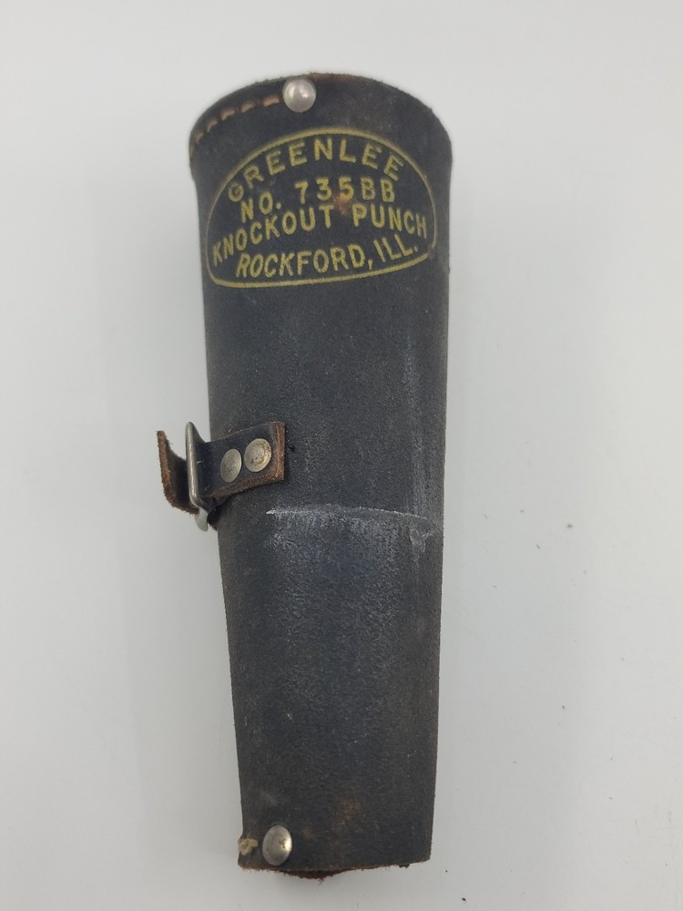 Greenlee Knockout Conduit Punch Complete Set No. 735BB Leather Case