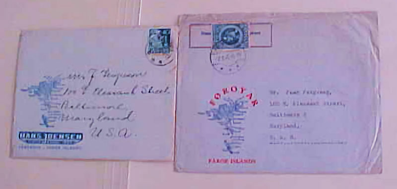 FAROE  2 DIFF. PICTURE COVERS 1945