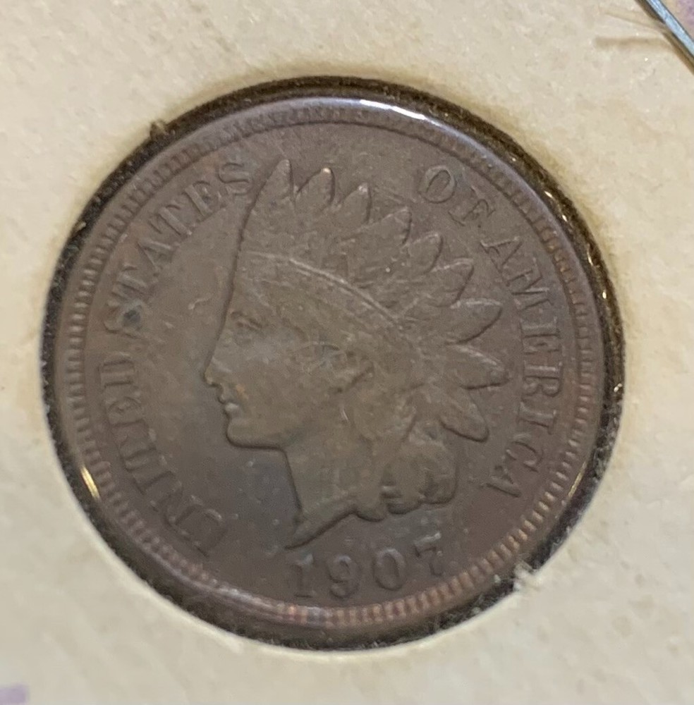 1907 indian head penny AU