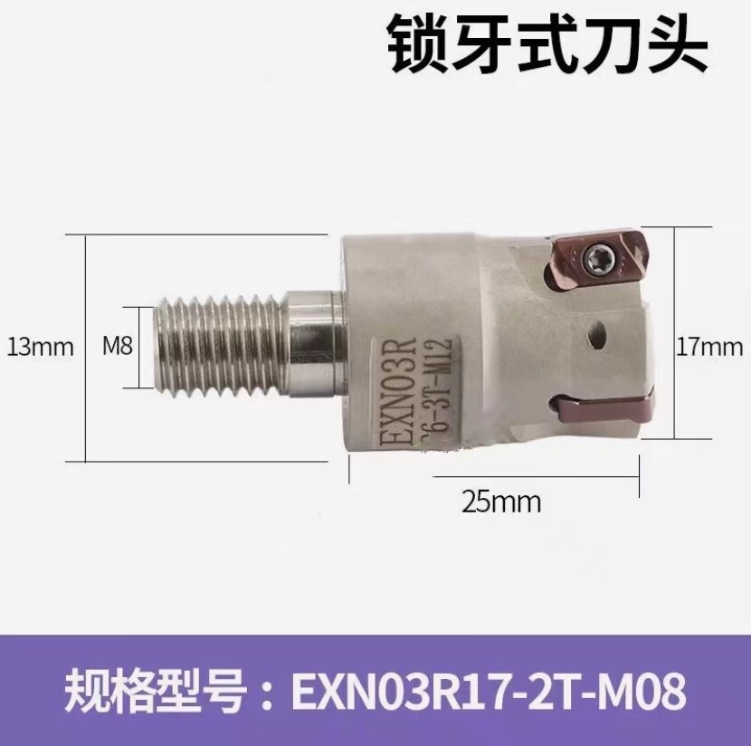 EXN03 - 17 21 26 - M8 M10 M12 Locking type milling cutter head replaceable head