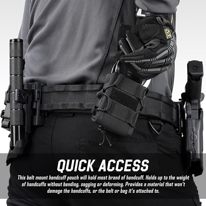 Tactical Handcuff Holder Molle Pouch Open Top Universal Hand Cuff Case Holster