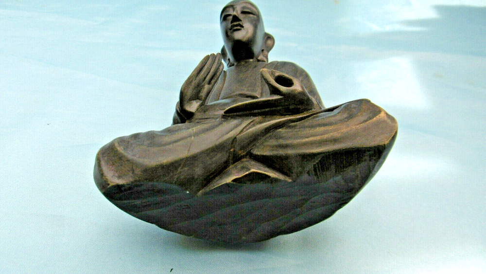 Sculpted Buddhist Wooden Statue