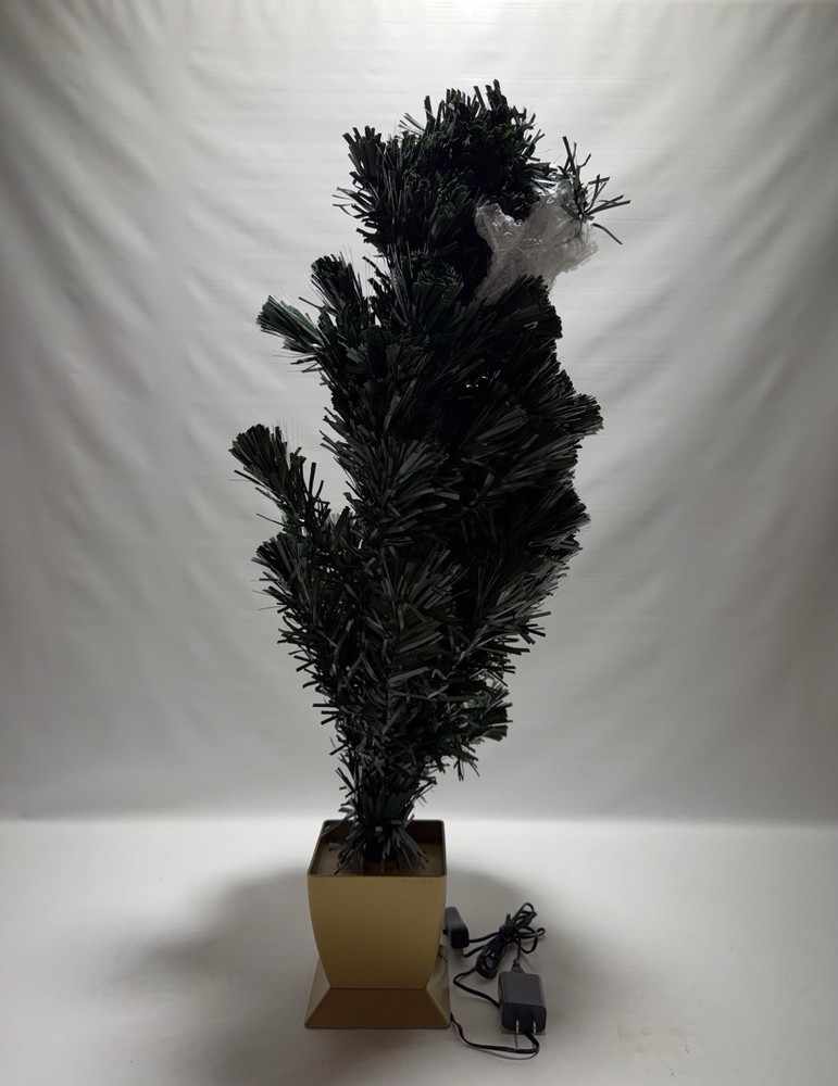 Mini Fiber Optic Christmas Tree 24in LED Pre Lit Tabletop